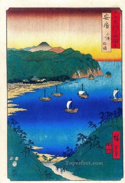 Bahía de Kominato en la provincia de Awa Utagawa Hiroshige Ukiyoe Pinturas al óleo